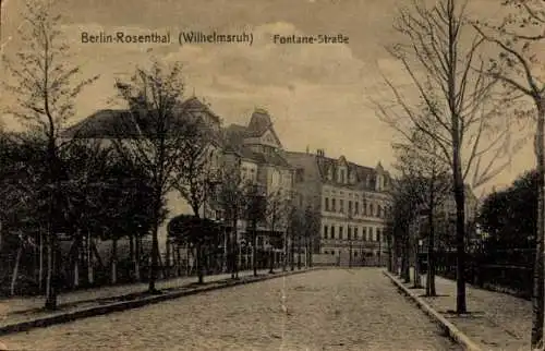 Ak Berlin Pankow Rosenthal, Fontane-Straße