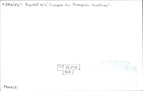 Foto Schiff Sphinx, Messageries Maritimes