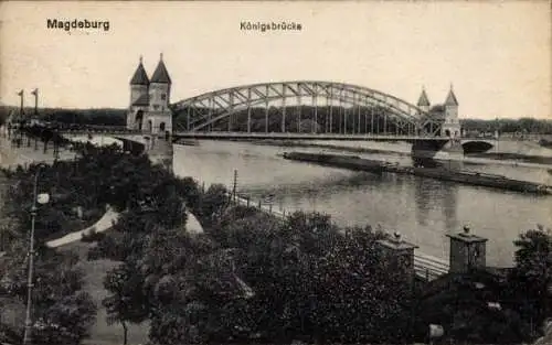 Ak Buckau Magdeburg, Königsbrücke