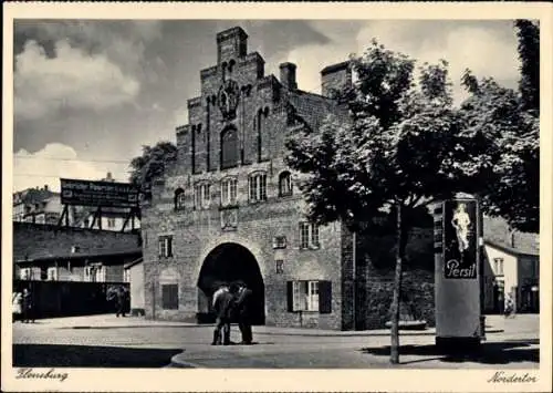 Ak Flensburg in Schleswig Holstein, Nordertor, Persil Reklame