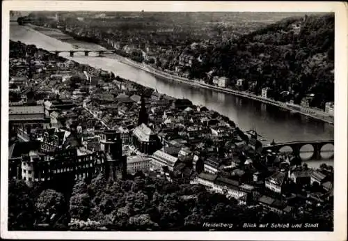 Ak Heidelberg am Neckar, Heidelberg - Blick auf Schloss und Stadt