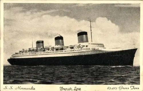 Ak Paquebot S.S. Normandie, CGT French Line, Dampfer