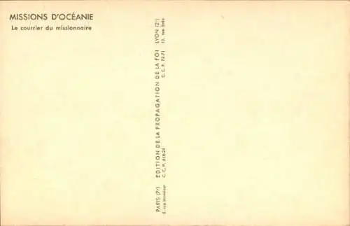Ak Missions of Oceania, Der Brief des Missionars