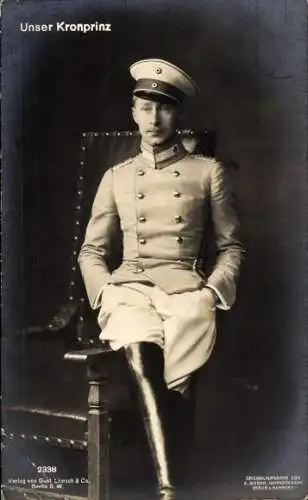 Ak Kronprinz Wilhelm von Preußen, Portrait in Uniform