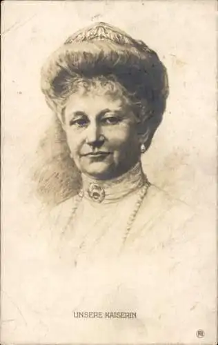 Künstler Ak Kaiserin Auguste Viktoria, Portrait