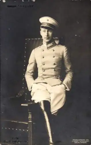 Ak Kronprinz Wilhelm von Preußen, Portrait in Uniform