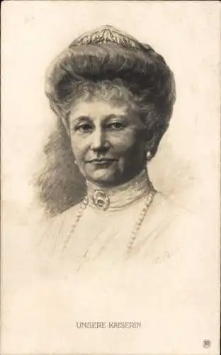 Künstler Ak Kaiserin Auguste Viktoria, Portrait