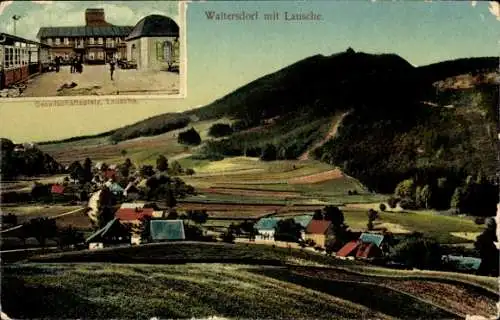 Ak Waltersdorf Großschönau Oberlausitz, Lausche, Gesellschaftsplatz, Kurhaus Waltersdorf mit L...