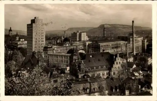 Ak Jena in Thüringen, Zeisswerke, Hochhausneubau, Blick auf den Jenzig