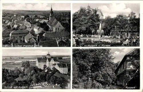 Ak Pretzsch an der Elbe Bad Schmiedeberg, Kurpark, Kursaal, Schloss