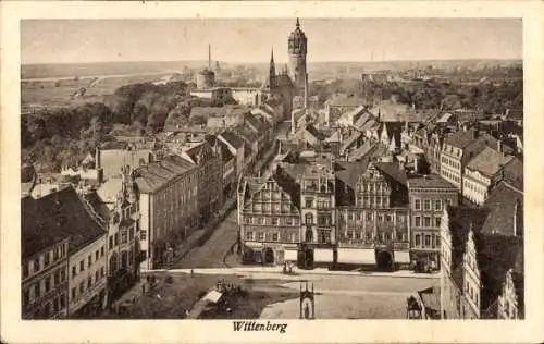 Ak Lutherstadt Wittenberg, Stadtansicht, Stadtkirche St. Marien.