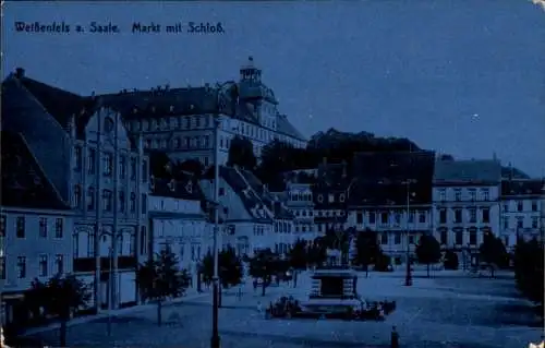 Ak Weißenfels an der Saale, Welßenfels a. Saale. Markt mit Schloss.