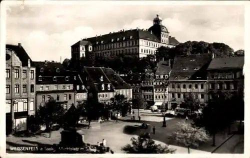 Ak Weißenfels an der Saale, Marktplatz, Schloss