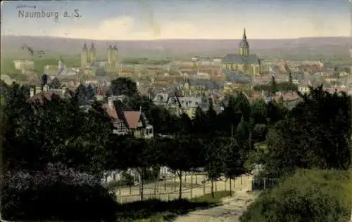 Ak Naumburg an der Saale, Blick auf Naumburg an der Saale vom Schützenhaus