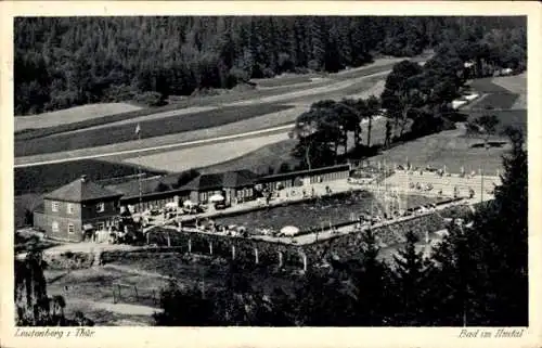 Ak Leutenberg in Thüringen,  Freibad im Ilmtal