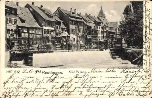 Ak Reutlingen in Württemberg,  Klein Venedig