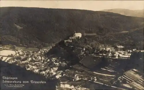 Ak Schwarzburg in Thüringen, Blick vom Trippstein