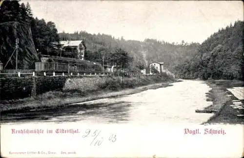 Ak Rentzschmühle Pöhl im Vogtland, Panorama