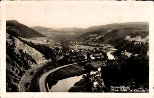 Ak Saalfeld an der Saale Thüringen, Obere Saale bei Obernitz