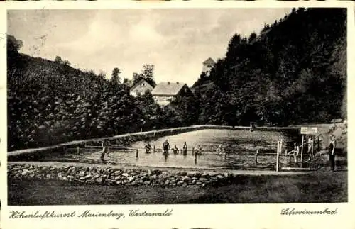 Ak Bad Marienberg im Westerwald, Schwimmbad