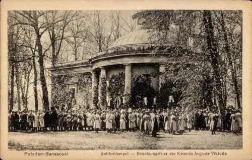 Ak Potsdam Sanssouci, Antikentempel, Beisetzung Kaiserin Auguste Viktoria