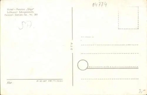 Ak Schmannewitz Dahlen in Sachsen, Hotel Pension Olga