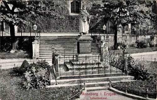 Ak Annaberg Buchholz im Erzgebirge, Lutherdenkmal