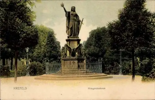 Ak Krefeld am Niederrhein,  Kriegerdenkmal.