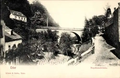 Ak Trier an der Mosel, Crier, Schaar & Dathe, Trier. Napoleonsbrücke.