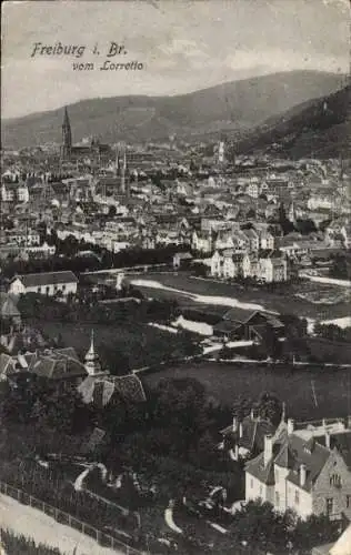 Ak Freiburg im Breisgau, Blick vom Loretto