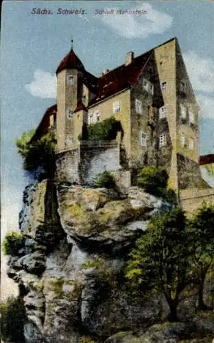 Ak Hohnstein Sächsische Schweiz, Schloss Hohnstein.