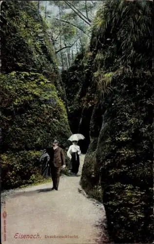 Ak Lutherstadt Eisenach in Thüringen, Drachenschlucht