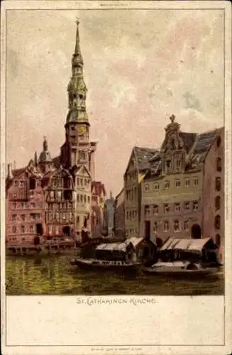 Künstler Litho Hamburg, St. Katharinen Kirche