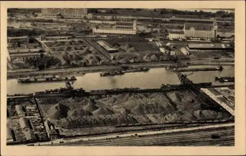 Ak Straßburg Straßburg Elsass Bas-Rhin, Industriebecken, Hafen