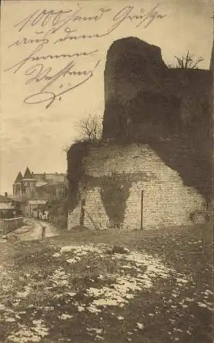 Ak Louppy sur Loison Meuse, Schlossruine, Kriegsschauplatz