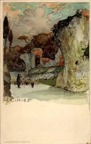 Künstler Litho Wielandt, Manuel, Cimiez Alpes Maritimes, Ruins