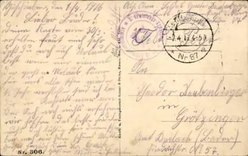 Ak Vailly sur Aisne, zerstörte Häuser, Soldaten in den Trümmern