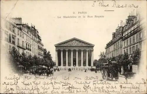 Ak Paris VIII, La Madeleine, Rue Royale