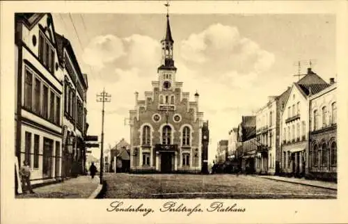 Ak Sønderborg Sonderburg Dänemark, Rathaus, Poststraße