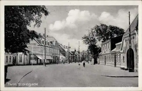 Ak Tarm Dänemark, Storegade, Straßenansicht, Geschäfte