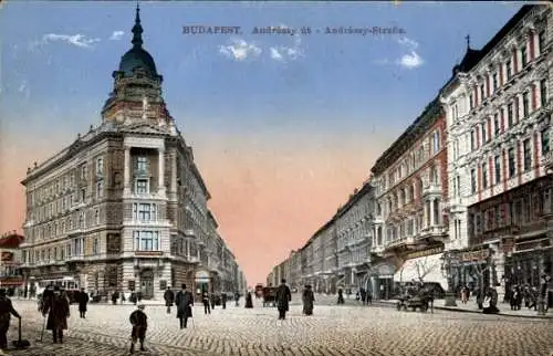 Ak Budapest Ungarn, Andrássy Straße