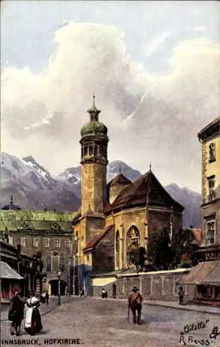 Künstler Ak Preuss, R., Innsbruck in Tirol, Hofkirche