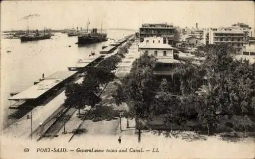 PC Port Said Egypt, General view town and Canal