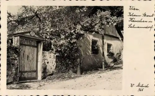 Ak Wien 13 Hietzing Österreich, Johann Strauß Häuschen in Salmannsdorf