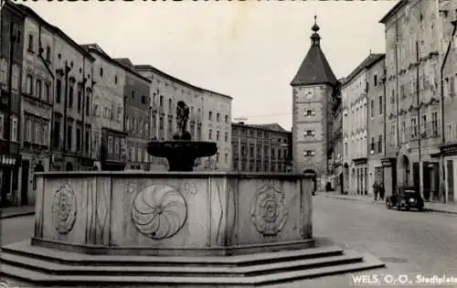 Ak Wels in Oberösterreich, Stadtplatz