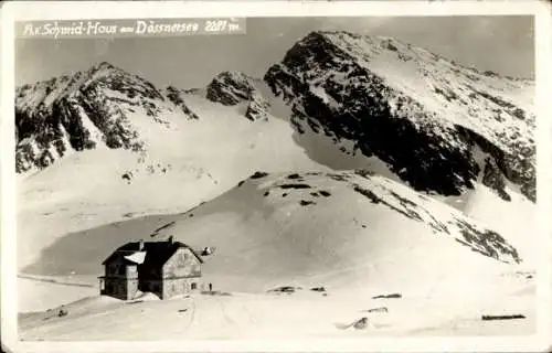 Ak Obertauern in Salzburg, A. v. Schmid-Haus am Dössnersee im Winter