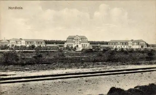 Ak Nordholz Wurster Nordseeküste, Blick zum Kinderheim des roten Kreuzes, Deutsch Amerika