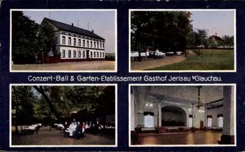 Ak Jerisau Glauchau an der Zwickauer Mulde in Sachsen, Gasthof, Innenansicht, Konzertsaal