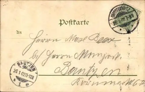 Ak Großpostwitz in Sachsen, Gasthof zum Forsthaus, Panorama