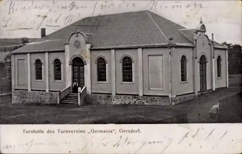 Ak Gersdorf in Sachsen, Turnhalle des Turnvereins Germania